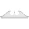 Ekena Millwork Rams Head Architectural Grade PVC Combination Pediment, 86"W x 28-3/8"H x 2-3/4"P PEDPC086X285RHP00 - alternate 3